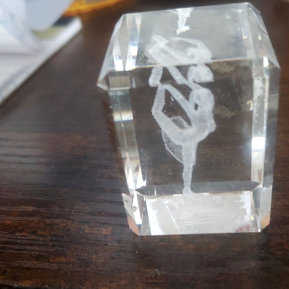 Clear Sculpture Of Figure Skater